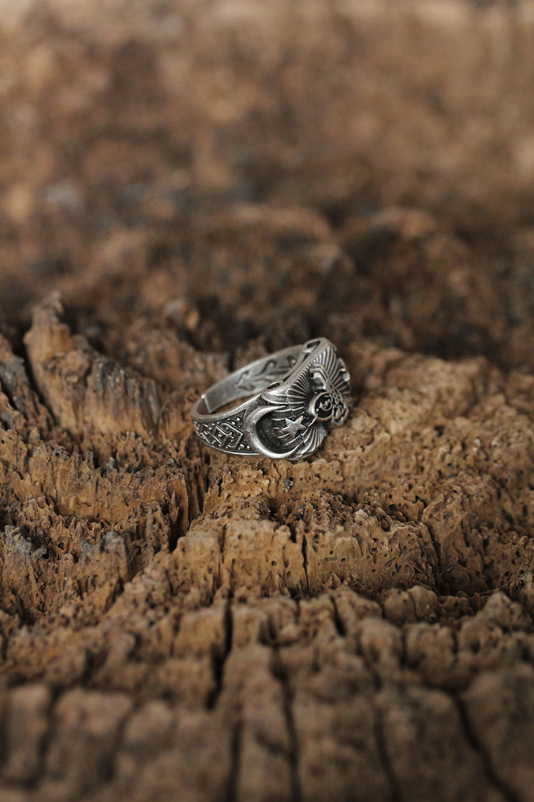 EBJ Adjustable Men's Ring with Ottoman Tughra Design - Bila Tserkva