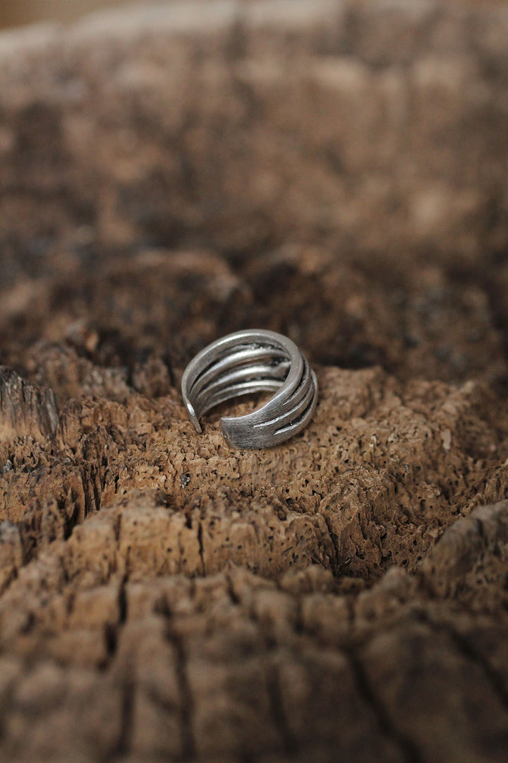 EBJ Adjustable Thorn Wire Design Men's Ring - Strood