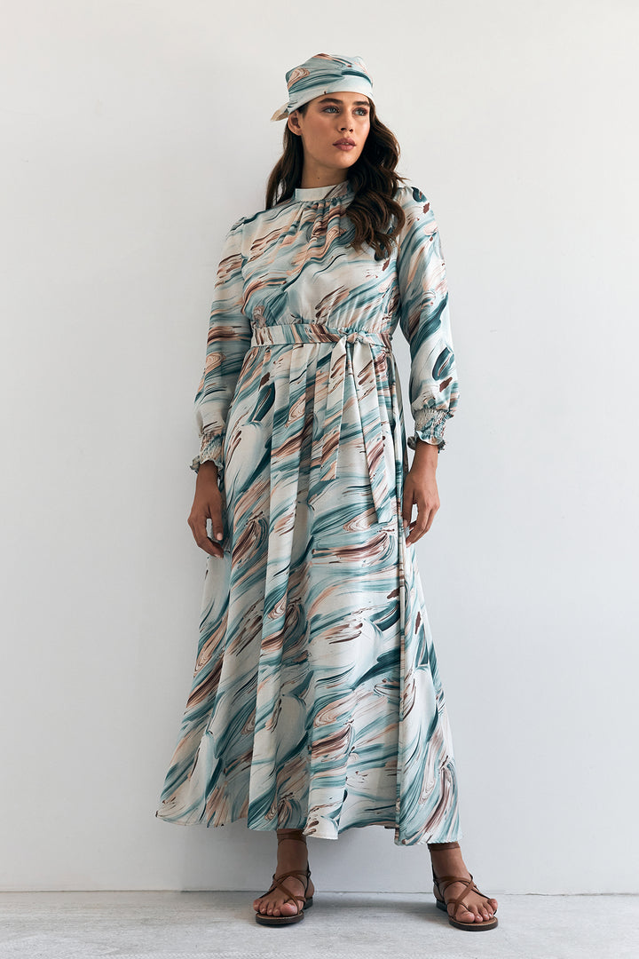 ZRF Women Aura Patterned Dress - Mint - Como