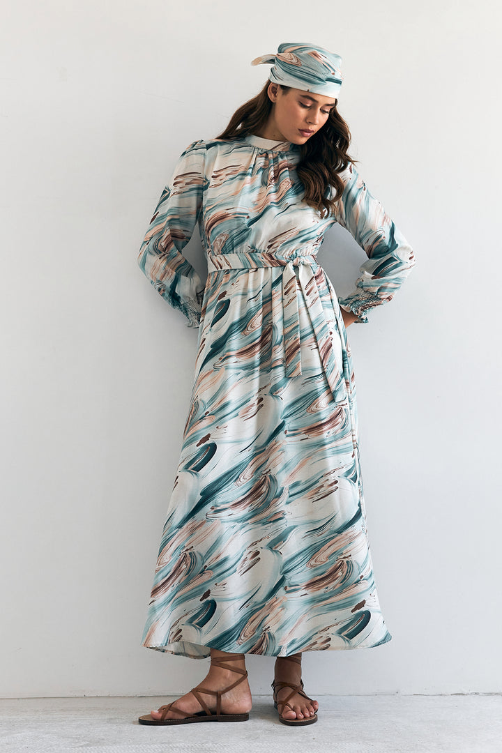 ZRF Women Aura Patterned Dress - Mint - Como
