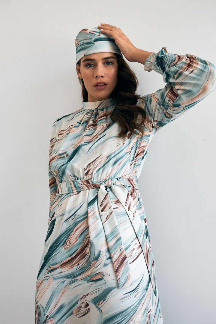 ZRF Women Aura Patterned Dress - Mint - Como
