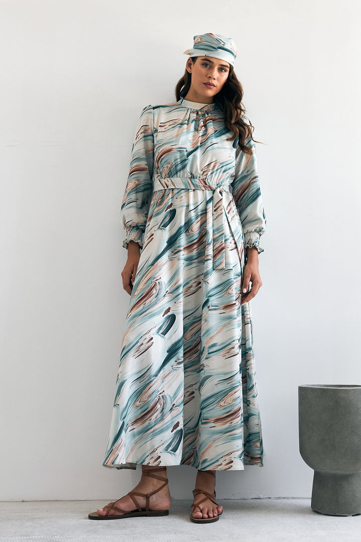 ZRF Women Aura Patterned Dress - Mint - Como