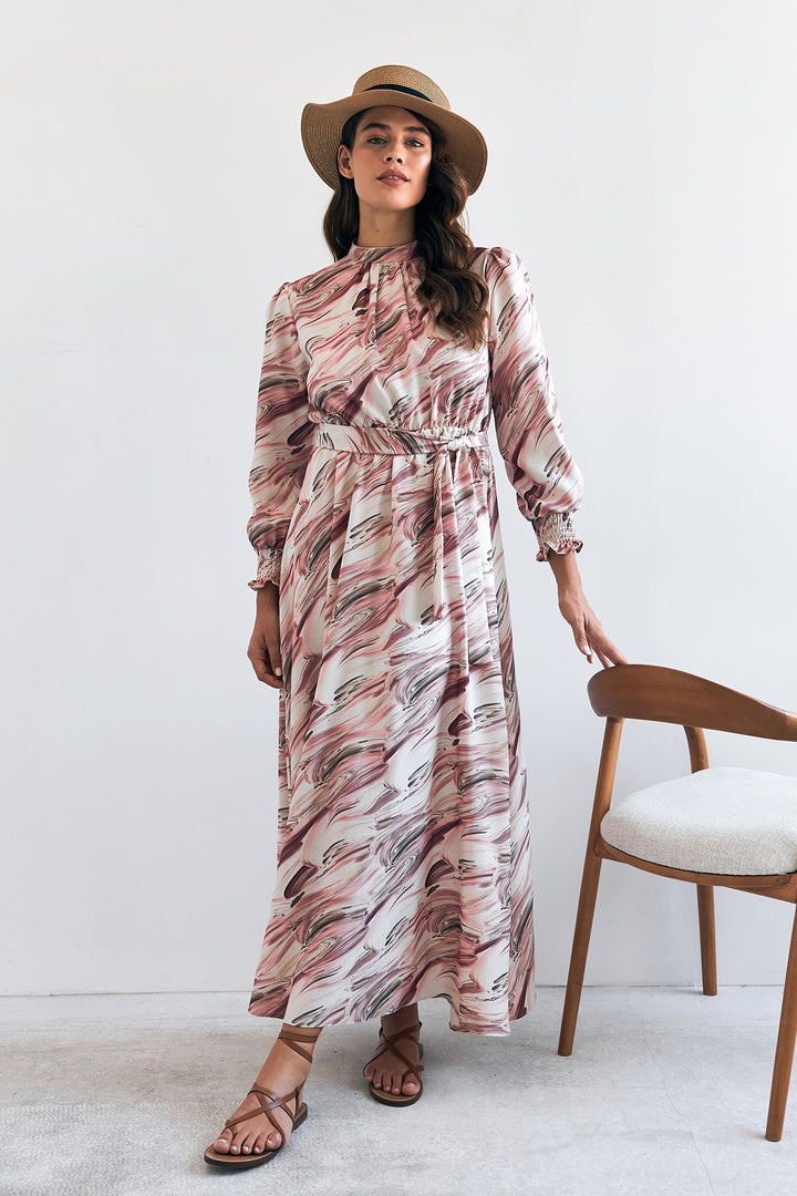 ZRF Women Aura Patterned Dress - Rose Pink - East Providence