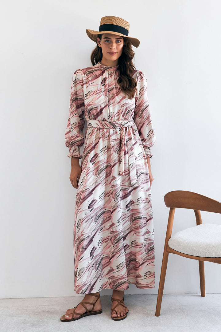 ZRF Women Aura Patterned Dress - Rose Pink - East Providence