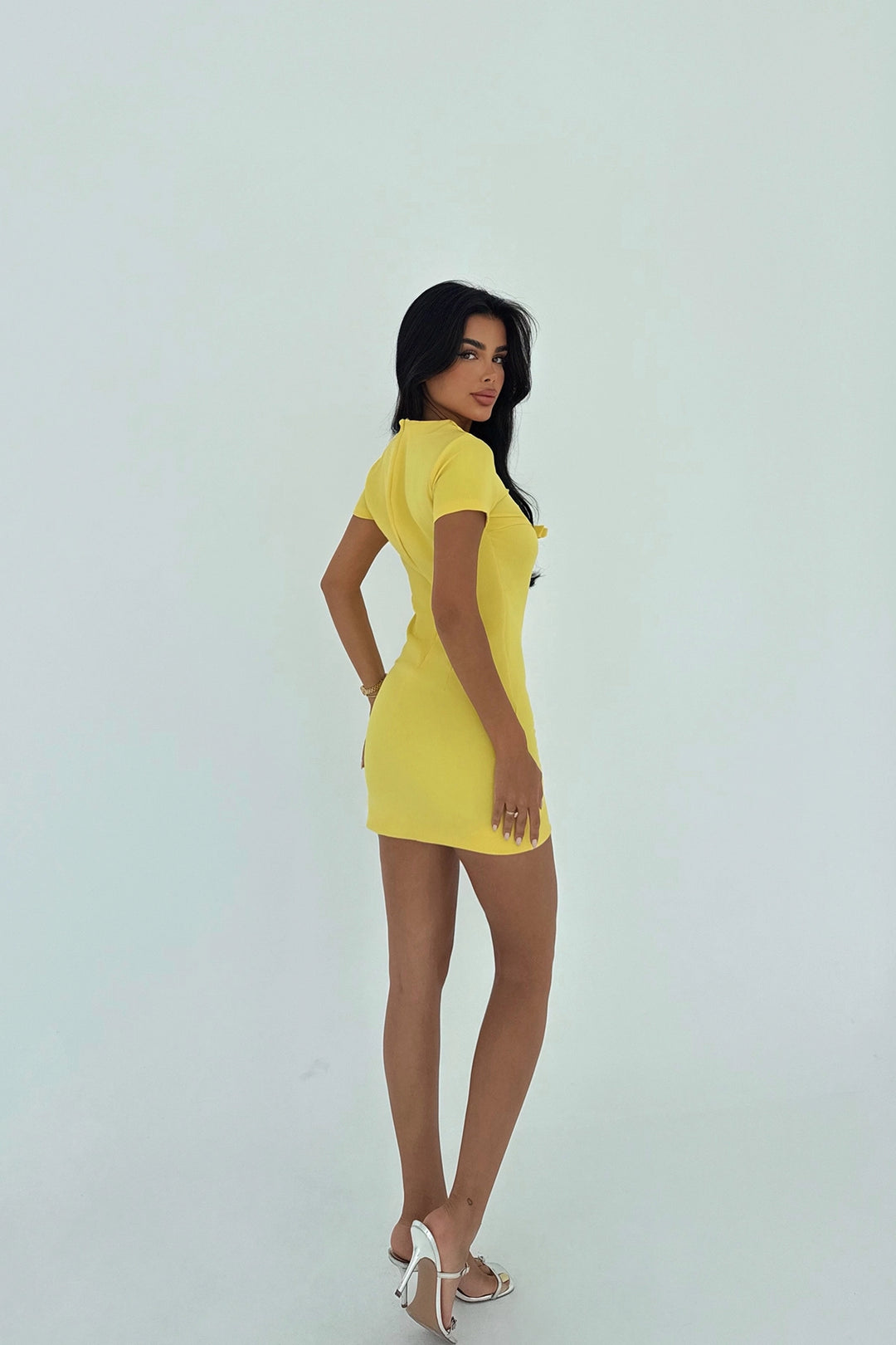 EYY Women Sarı Kurdele Detaylı Mini Elbise - Mulhouse