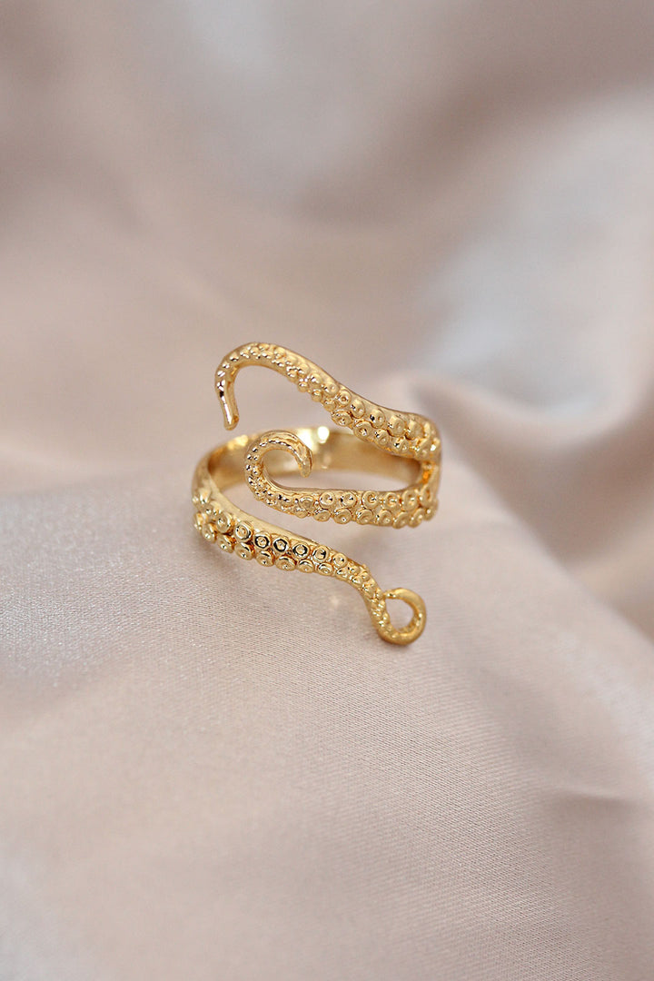 EBJ Adjustable Gold Color Metal Octopus Model Ring - Rastatt