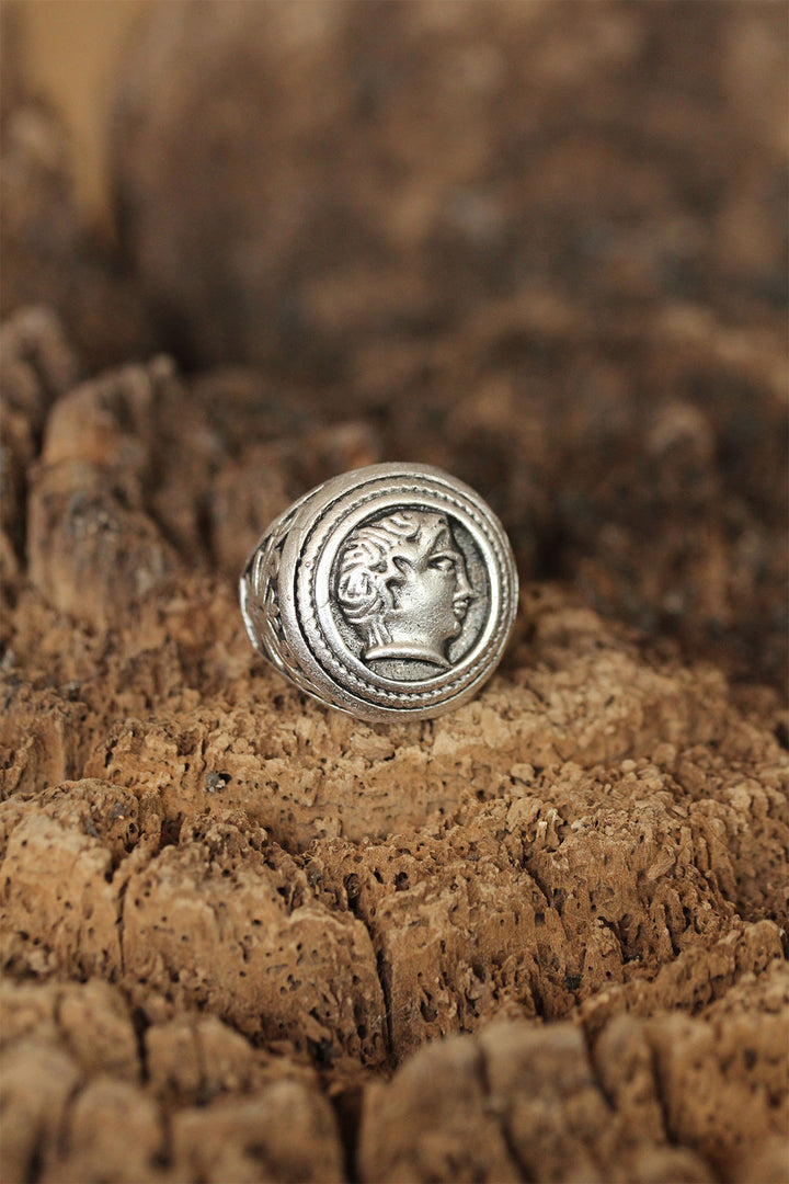 EBJ Caesar Figure Adjustable Men's Ring - Cartagena