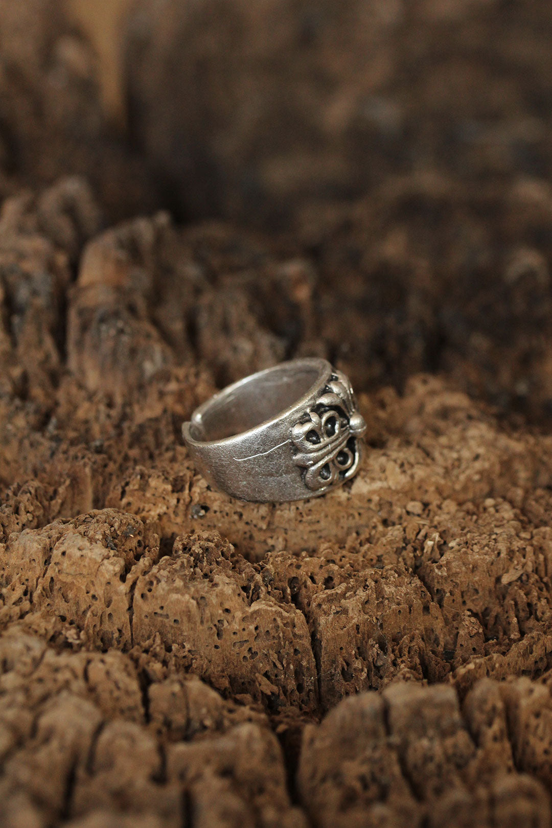 EBJ Adjustable Men's Ring with Motif - Garden Grove
