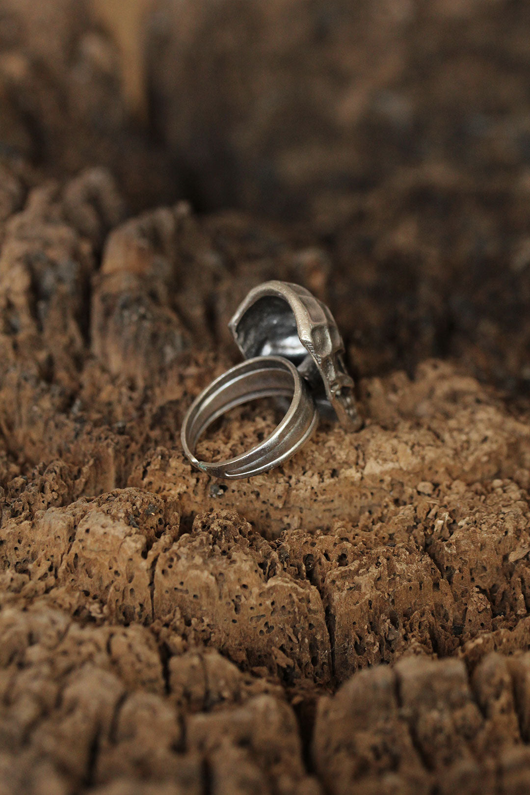 EBJ Adjustable Men's Ring with Skull Spider-Man Figure - Ixtlahuaca