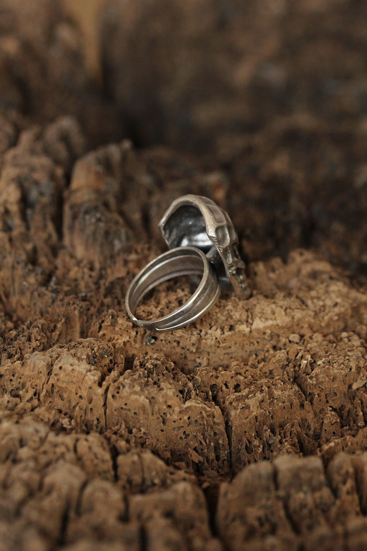 EBJ Adjustable Men's Ring with Skull Spider-Man Figure - Ixtlahuaca