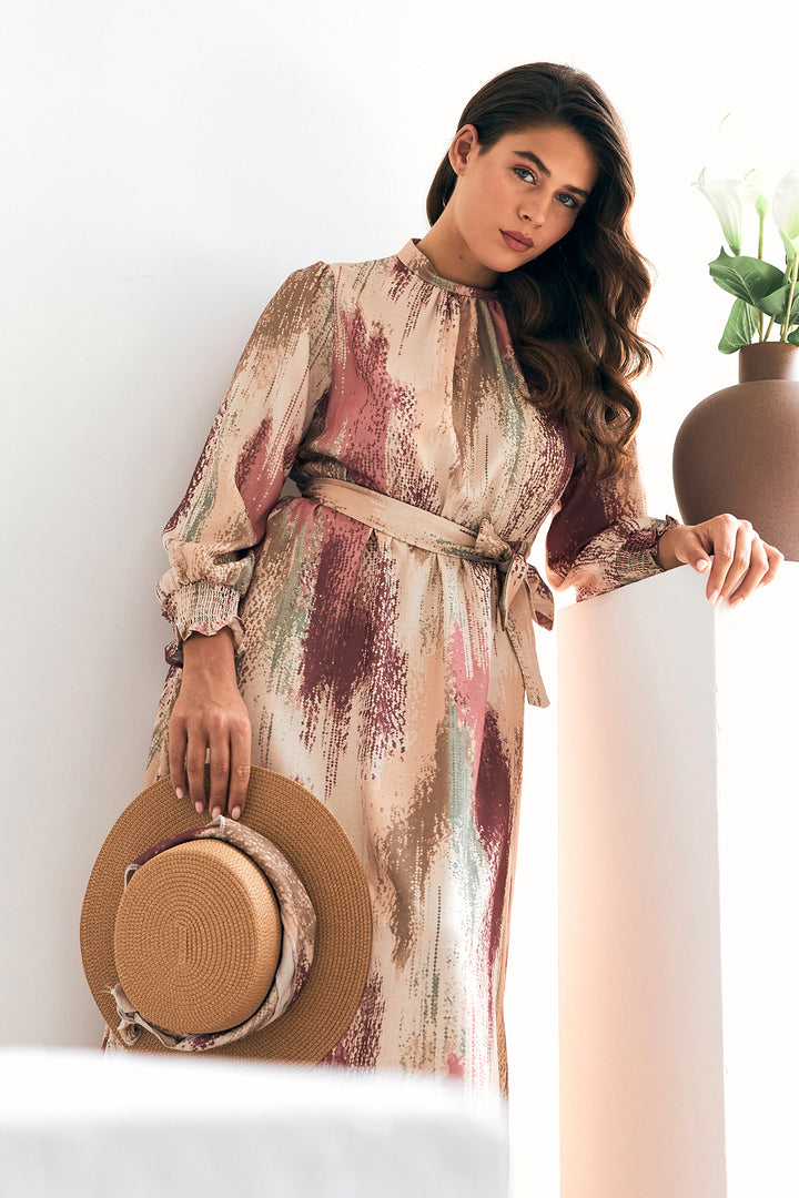 ZRF Women Olivia Patterned Dress - Rose Pink - Guadalupe
