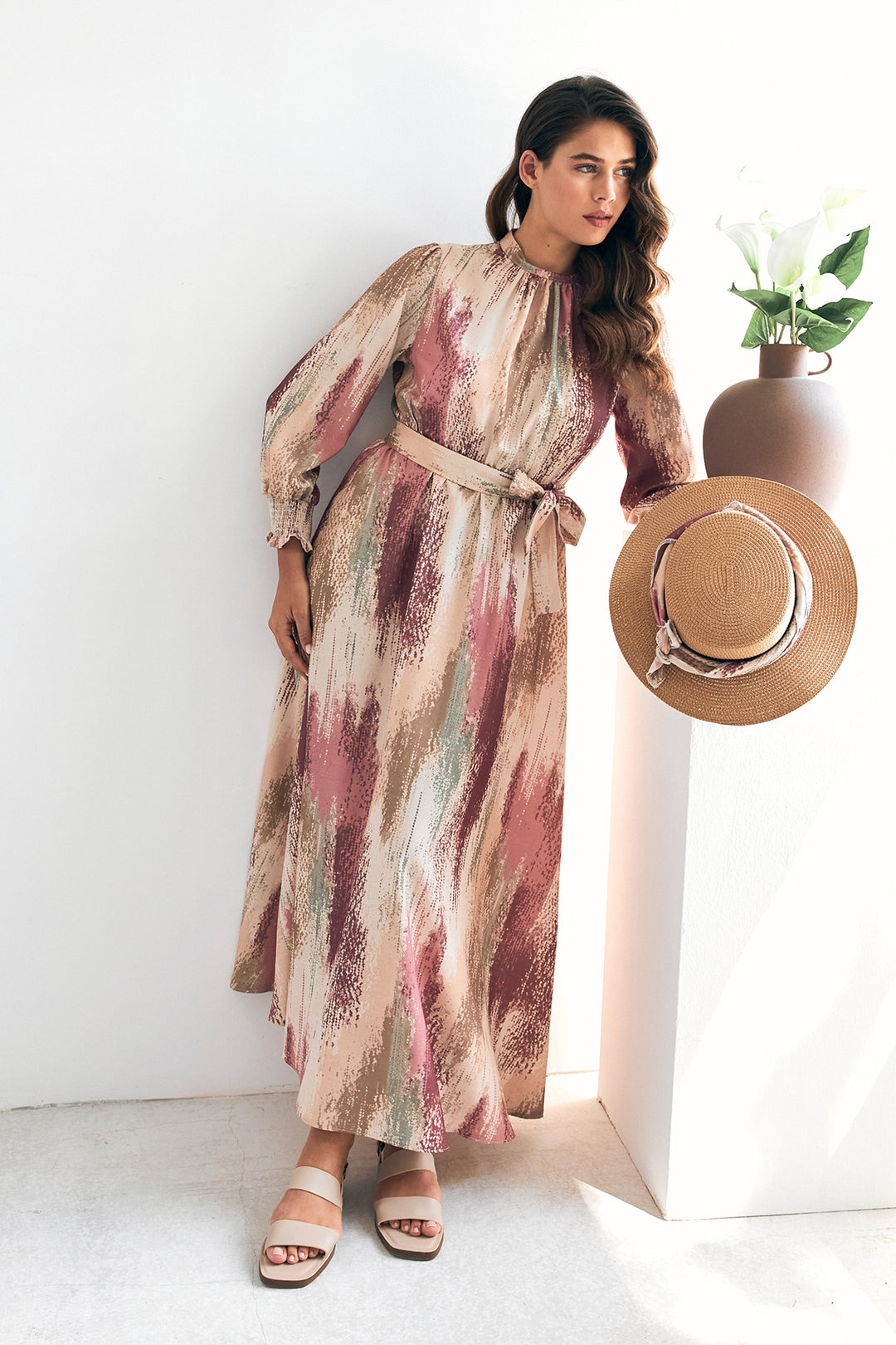 ZRF Women Olivia Patterned Dress - Rose Pink - Guadalupe