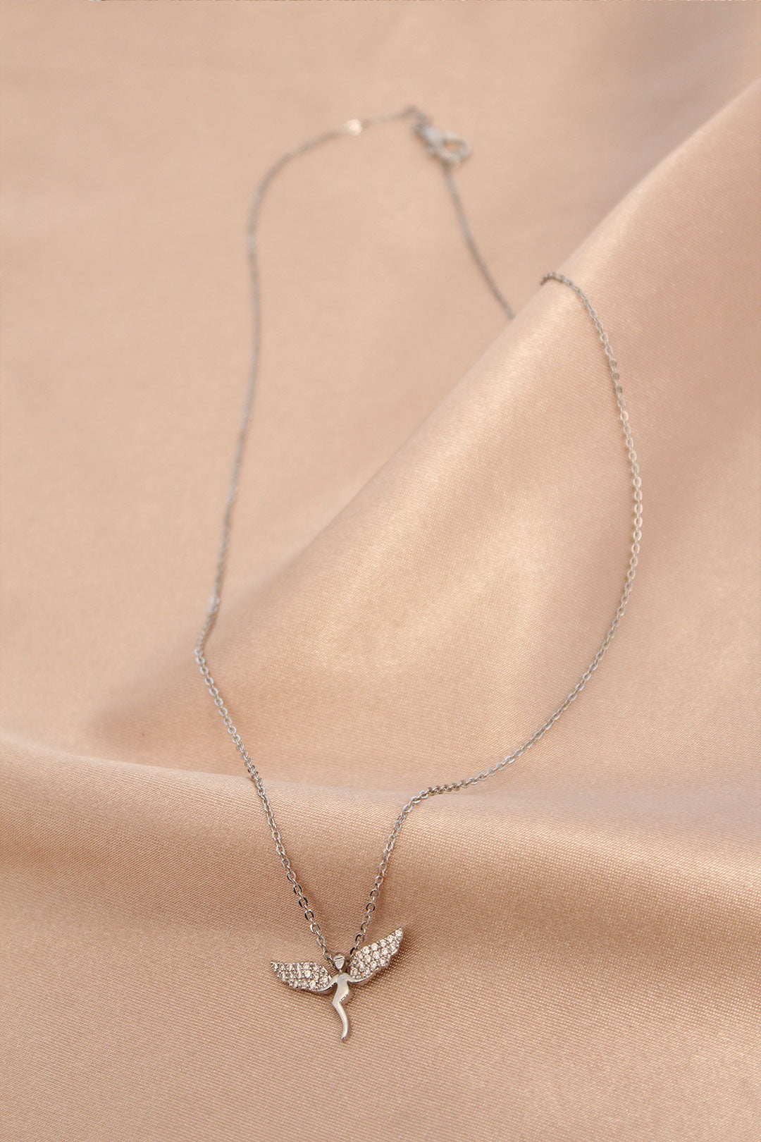 EBJ Silver Color Metal Fairy Necklace with Zircon Stone - Braşov