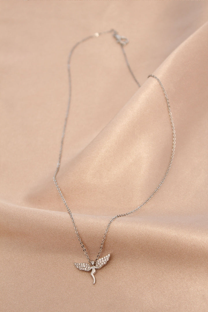 EBJ Silver Color Metal Fairy Necklace with Zircon Stone - Braşov