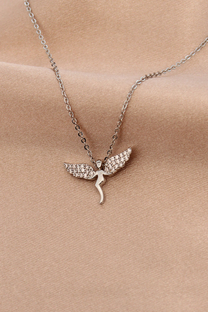 EBJ Silver Color Metal Fairy Necklace with Zircon Stone - Braşov