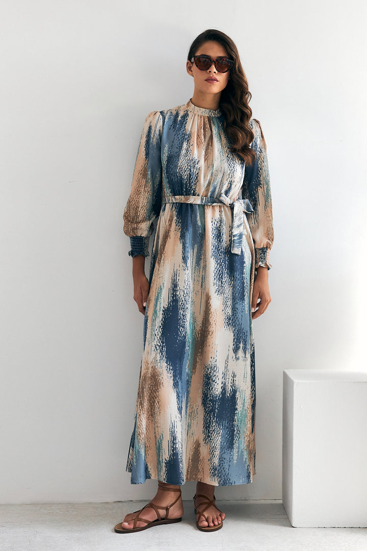 ZRF Women Olivia Patterned Dress - Indigo - Vannes