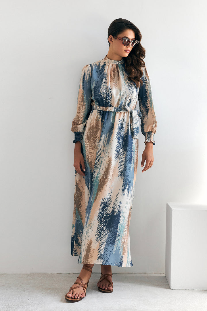 ZRF Women Olivia Patterned Dress - Indigo - Vannes