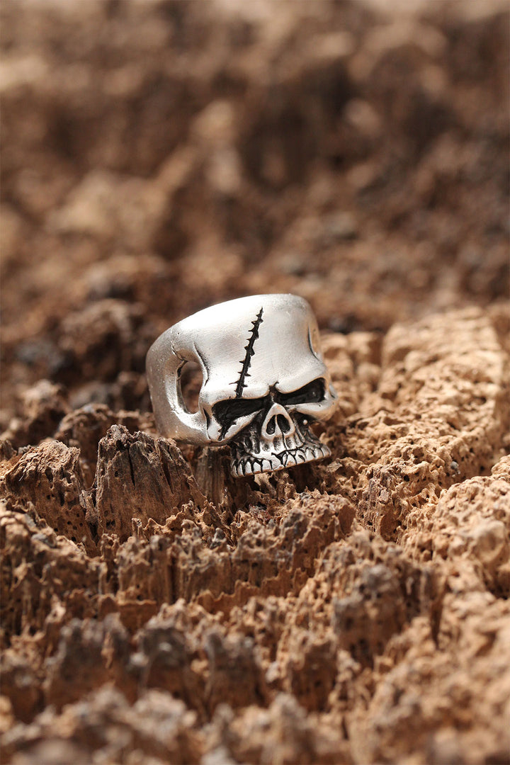 EBJ Adjustable Biker Ring with Dry Skull Figure - Kempen