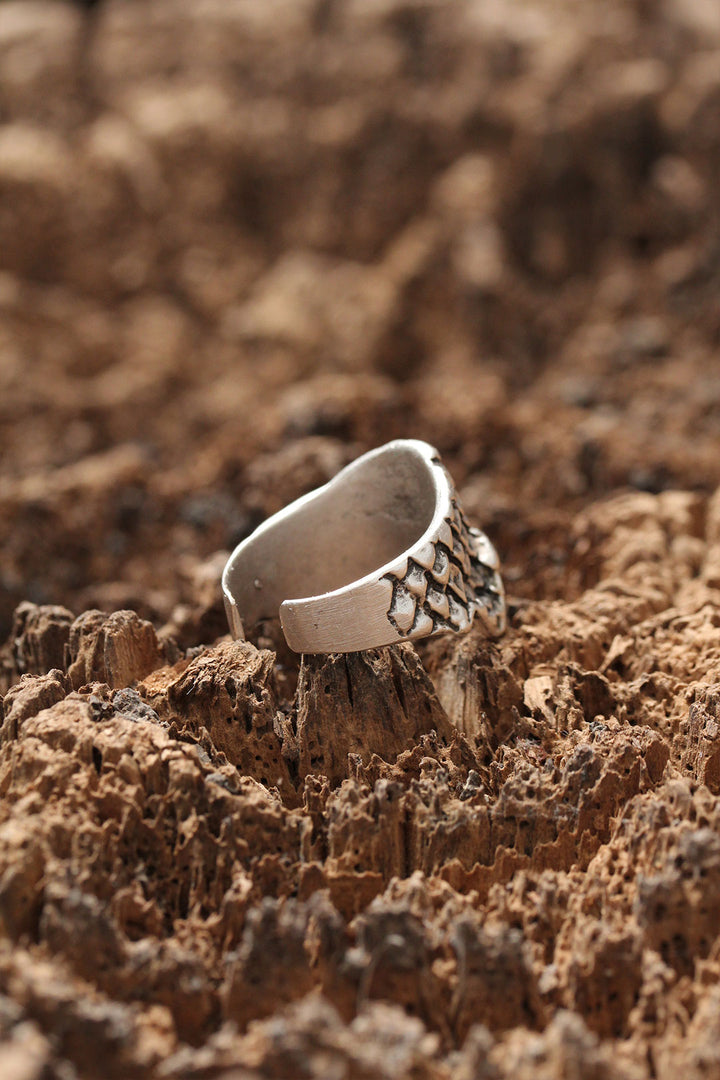 EBJ Adjustable Skull Pattern Ring - Kaiserslautern