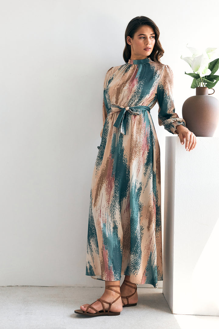 ZRF Women Olivia Patterned Dress - Emerald - Zaventem