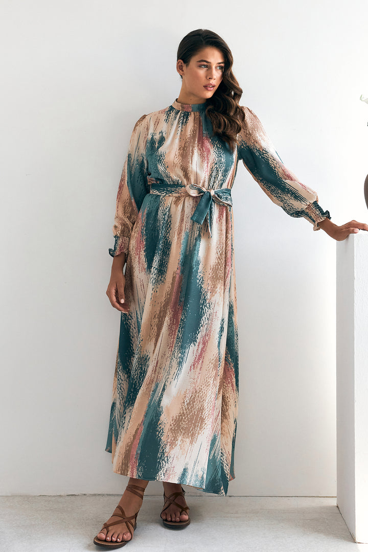 ZRF Women Olivia Patterned Dress - Emerald - Zaventem