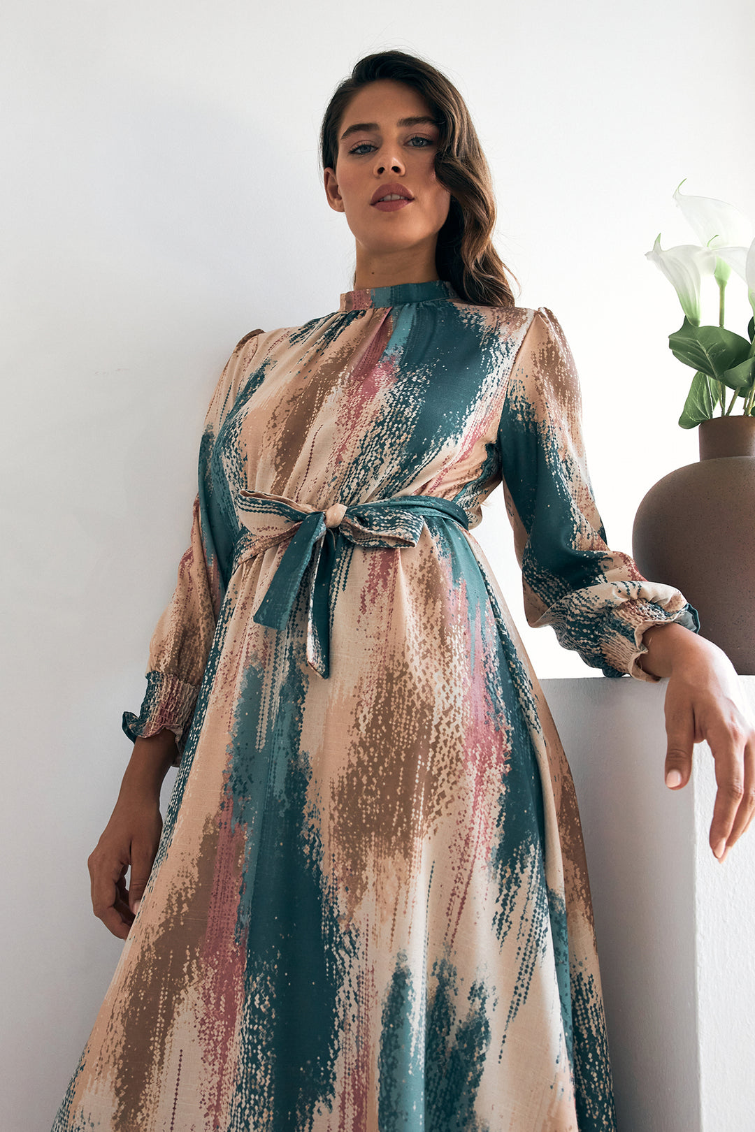 ZRF Women Olivia Patterned Dress - Emerald - Zaventem