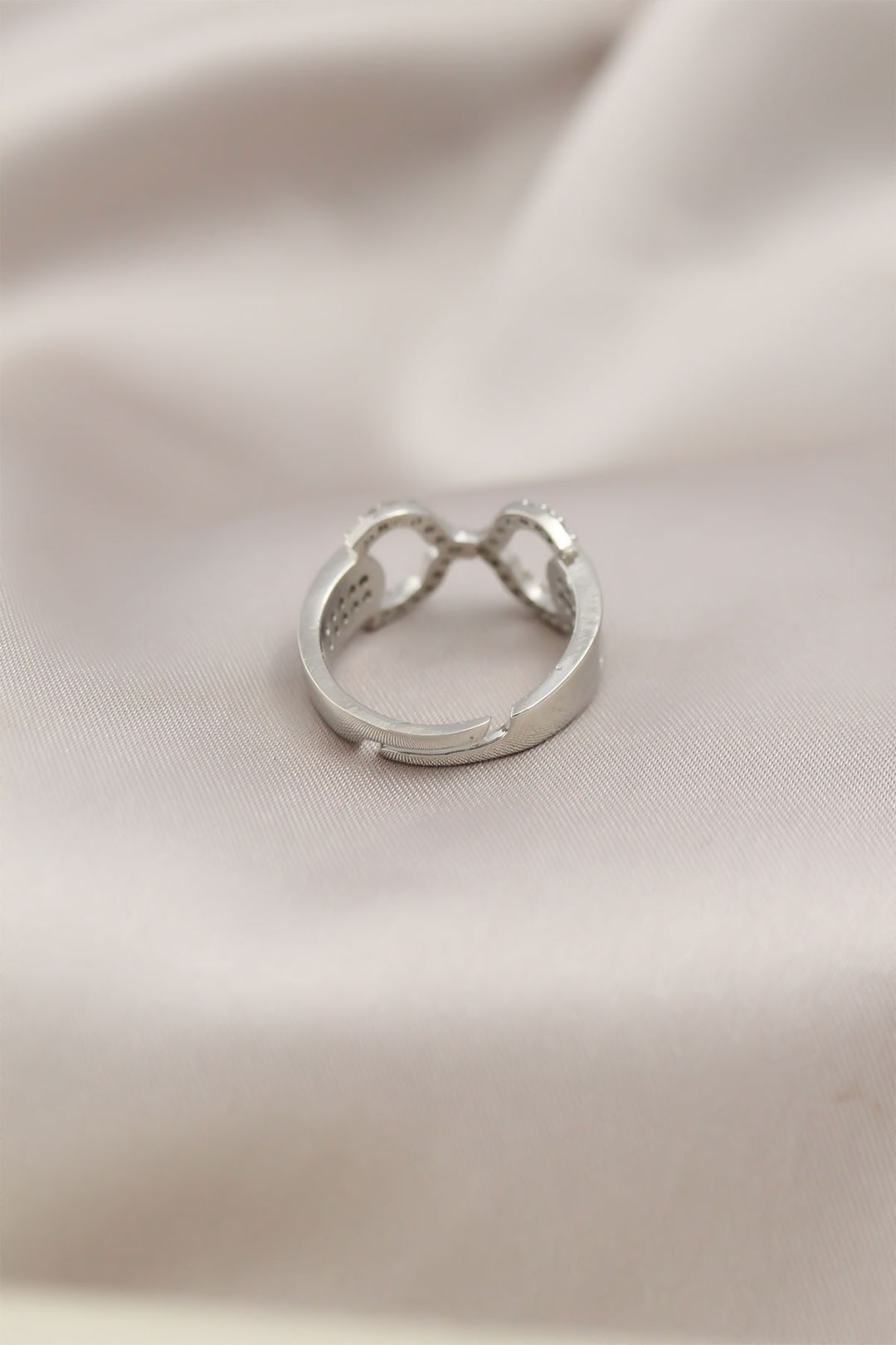EBJ Silver Color Metal Ring with Zircon Stone for Women - Ferrol
