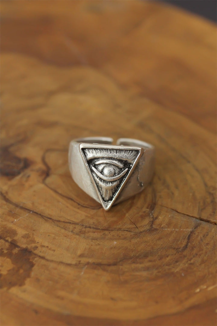 EBJ Eye Detail Metal Adjustable Men's Ring - Country Club