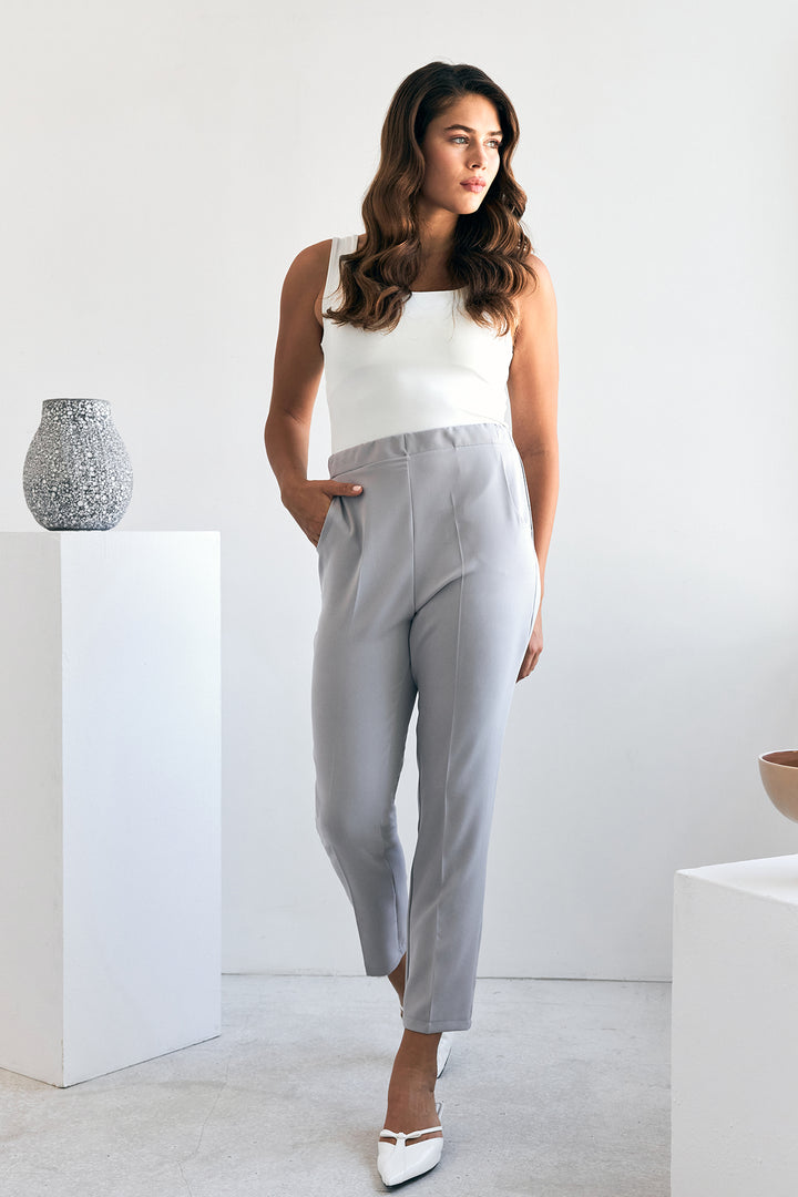 ZRF Women Elasticated Waist Pants - Gray - Viana do Castelo