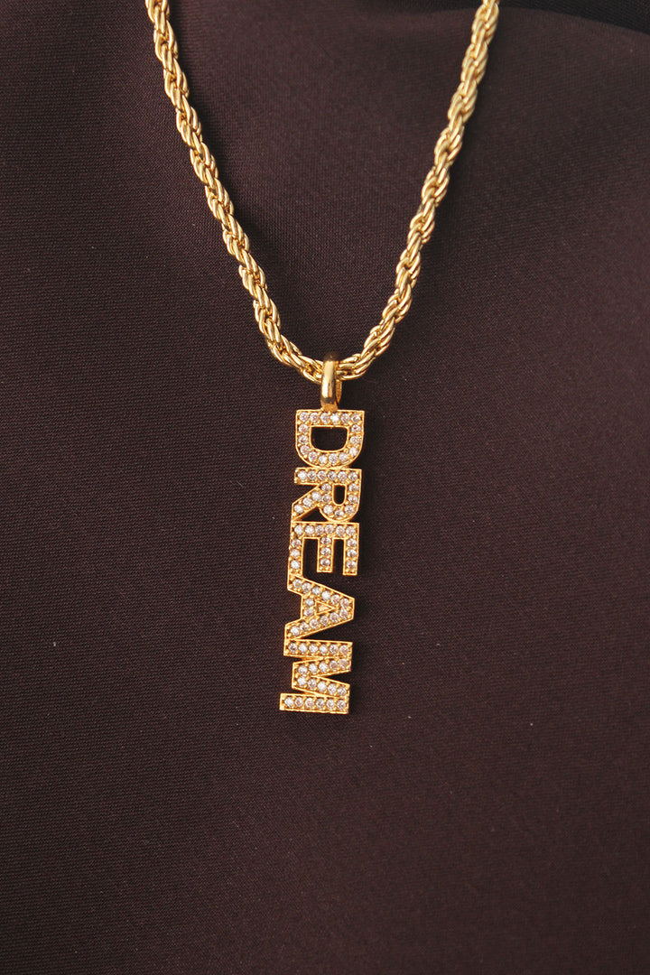 EBJ Gold Color Zircon Stone Dream Necklace - Marinha Grande