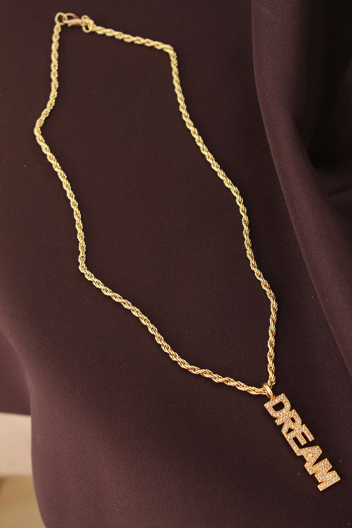 EBJ Gold Color Zircon Stone Dream Necklace - Marinha Grande