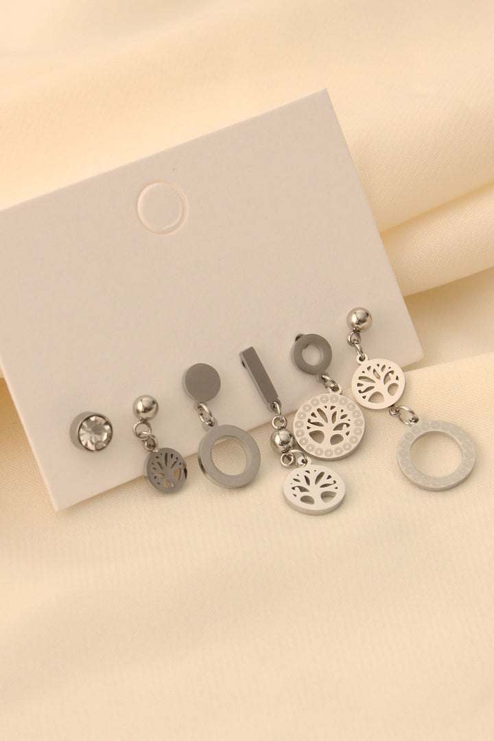 EBJ Steel Stone Tree of Life Earring Set - West Orange