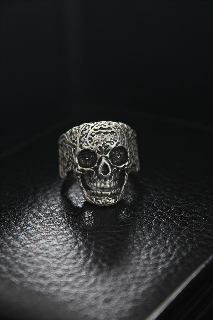 EBJ Adjustable Skull Patterned Men's Ring - Fountainebleau