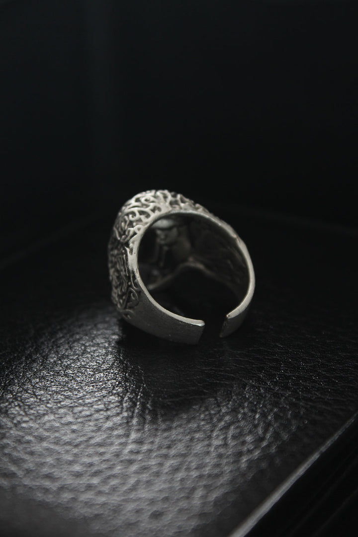 EBJ Adjustable Skull Patterned Men's Ring - Fountainebleau