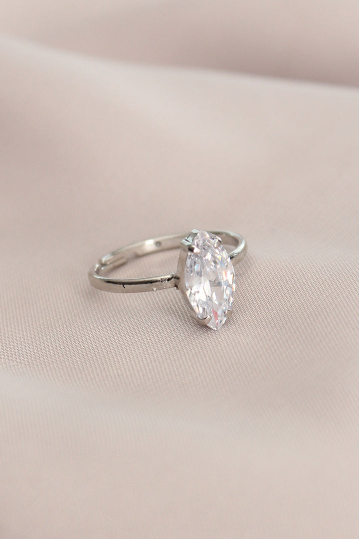 EBJ Adjustable Silver Color Stone Ring - Köniz