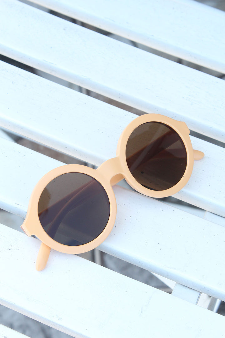 EBJ Yellow Round Scandinavian Kids Glasses - Lewiston