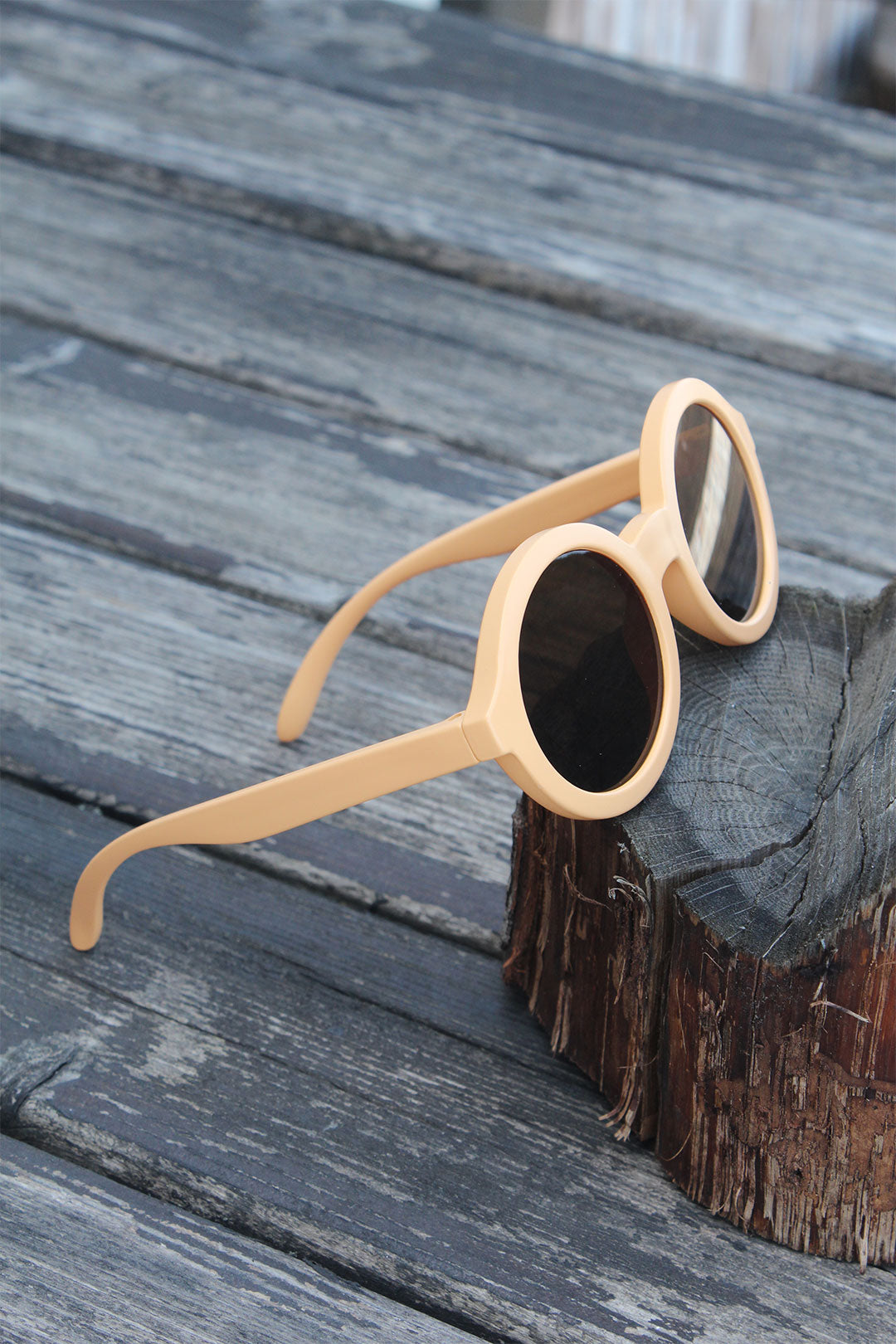 EBJ Yellow Round Scandinavian Kids Glasses - Lewiston