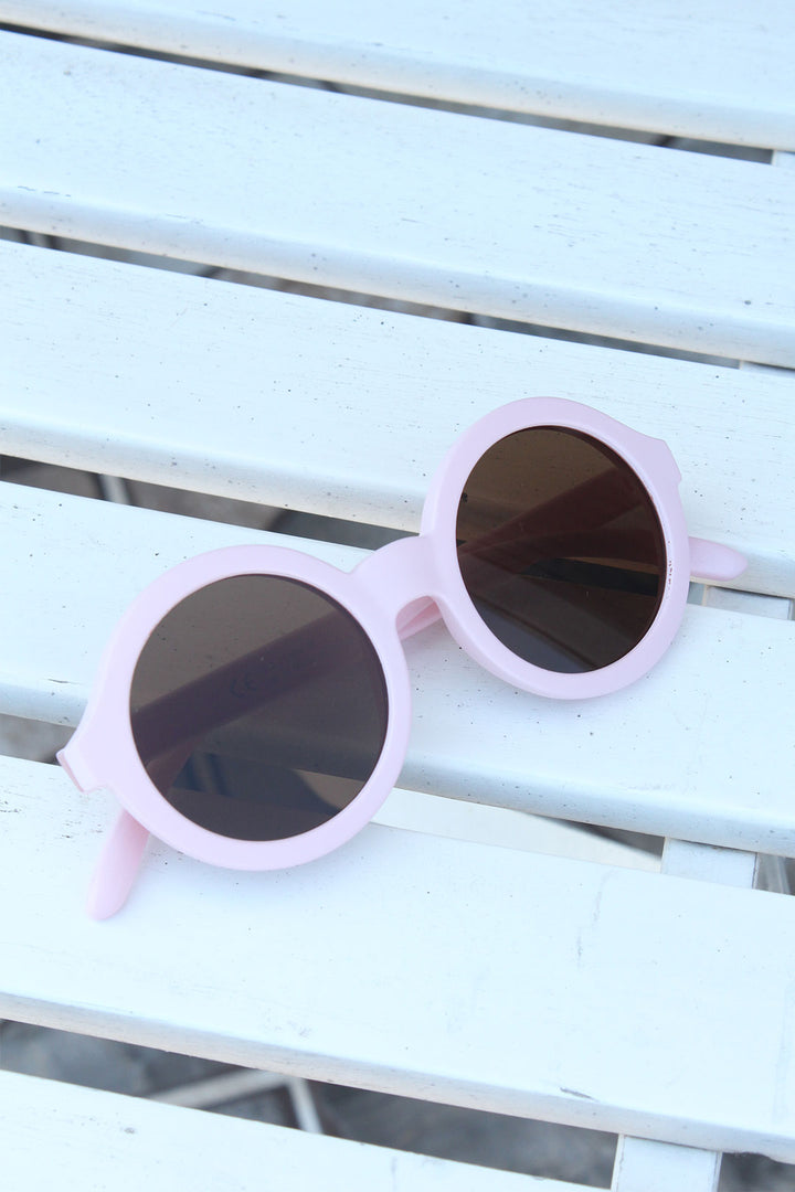 EBJ Pink Color Round Scandinavian Kids Glasses - Bridgewater