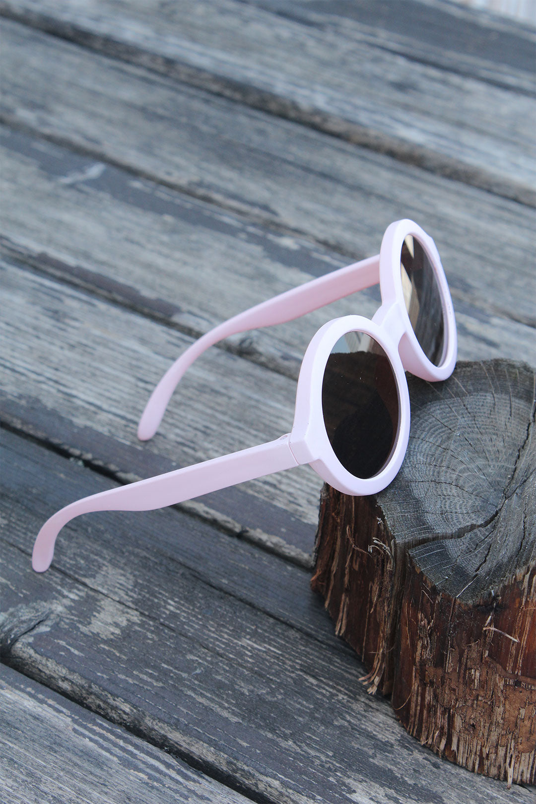 EBJ Pink Color Round Scandinavian Kids Glasses - Bridgewater