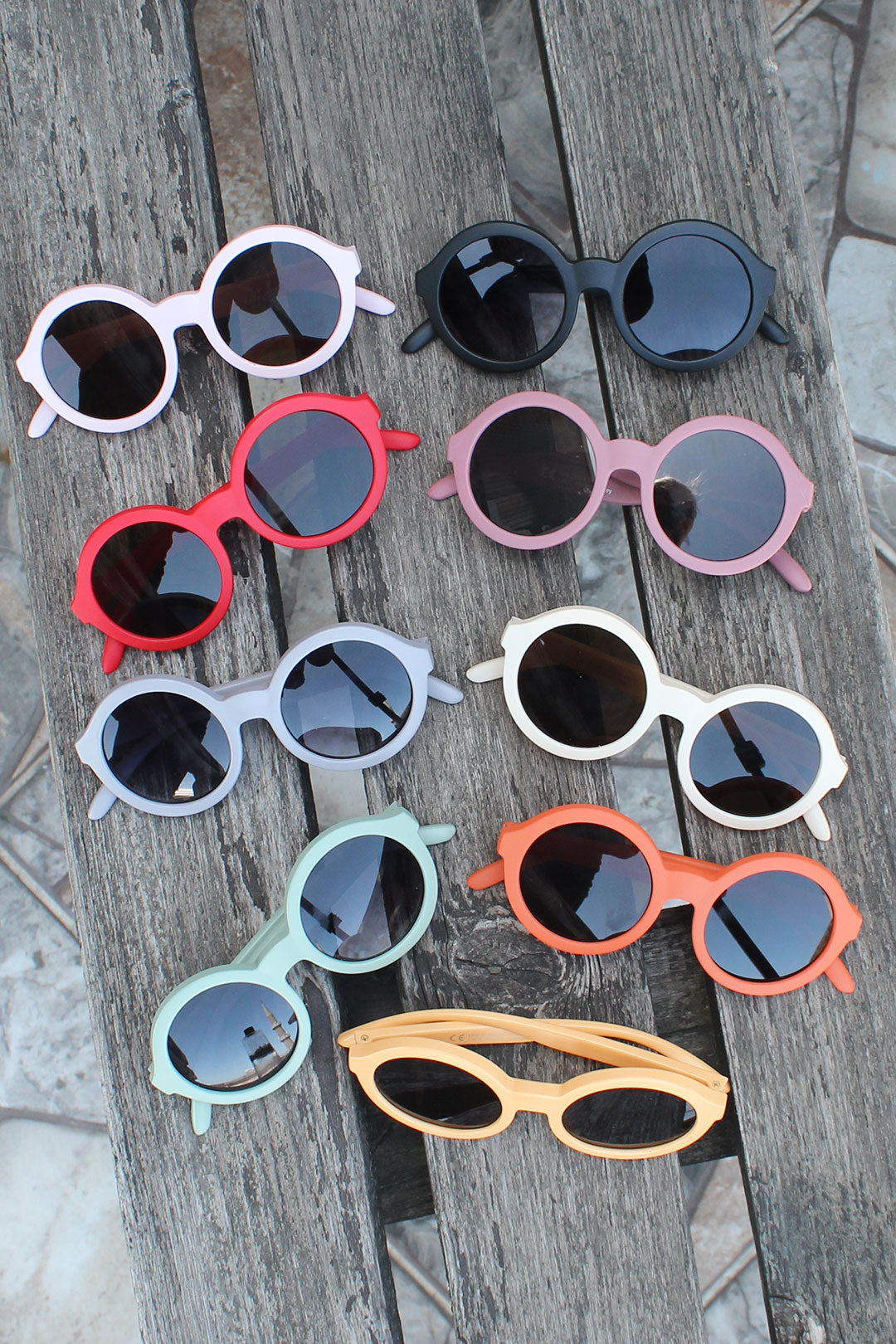 EBJ Pink Color Round Scandinavian Kids Glasses - Bridgewater