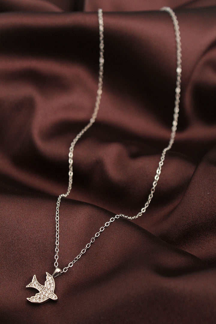 EBJ Silver Color Zircon Stone Bird Necklace - Segovia
