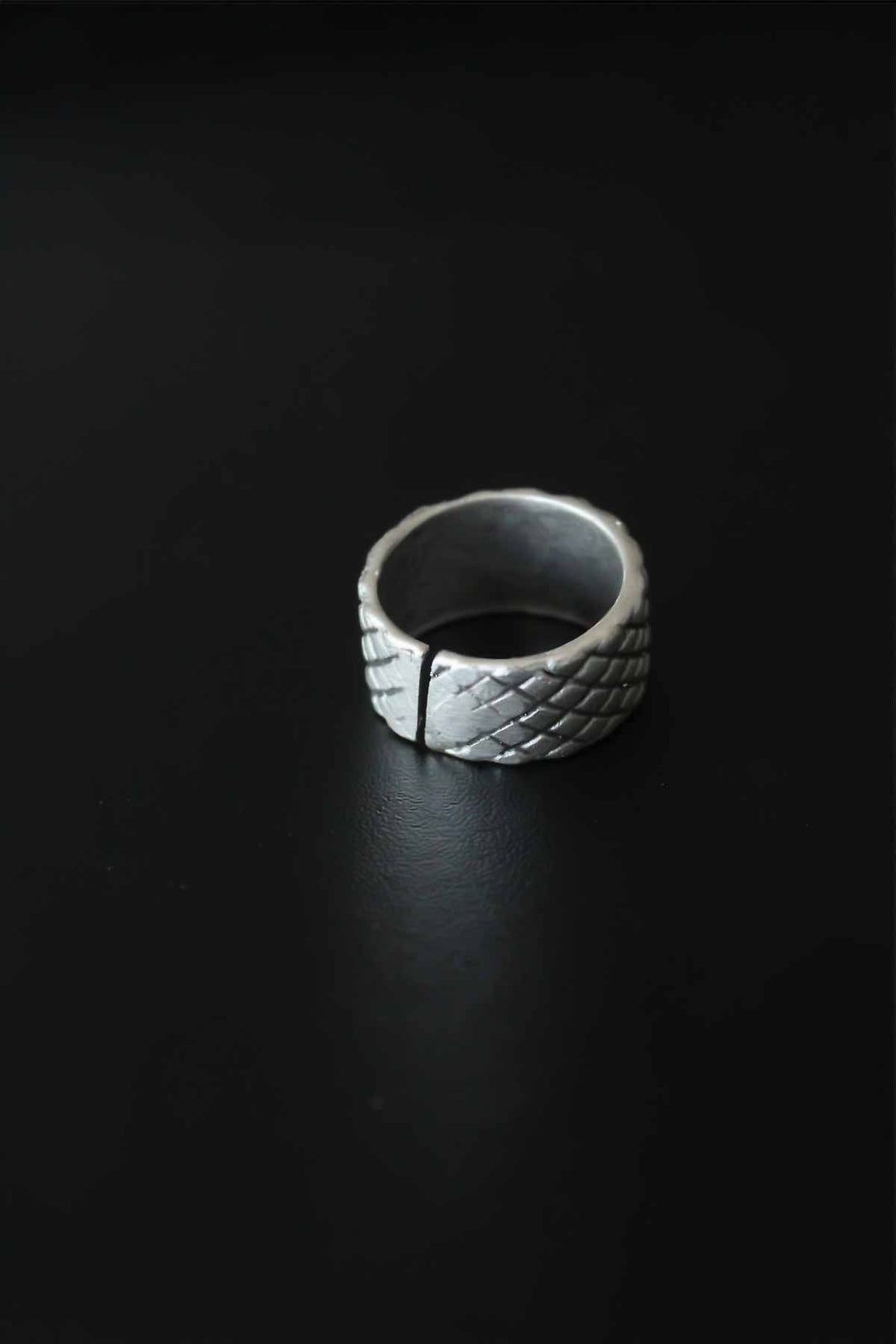 EBJ Antique Silver Color Adjustable Men's Ring - Havant