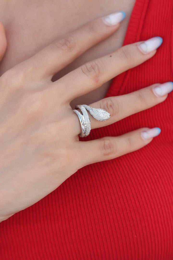 EBJ Snake Shaped Silver Color Women's Ring - Poza Rica de Hidalgo