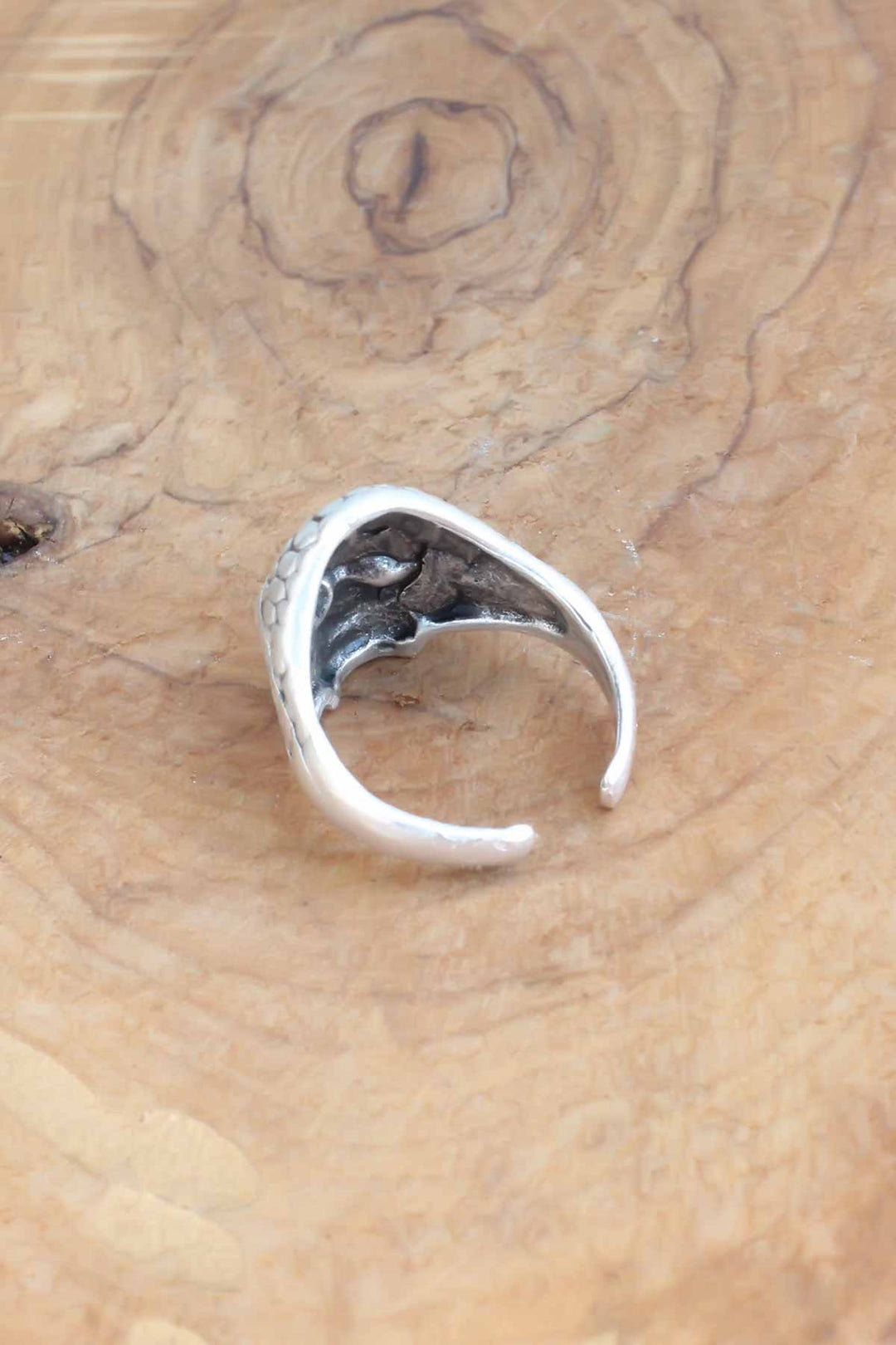 EBJ Adjustable Silver Color Men's Ring with Skull Pattern - Galveston