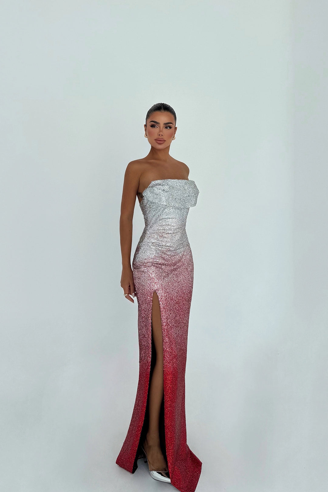 EYY Women Two-Color Toulon Long Slit Dress - Homburg