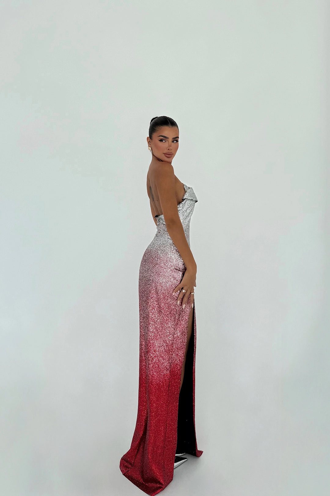EYY Women Two-Color Toulon Long Slit Dress - Homburg