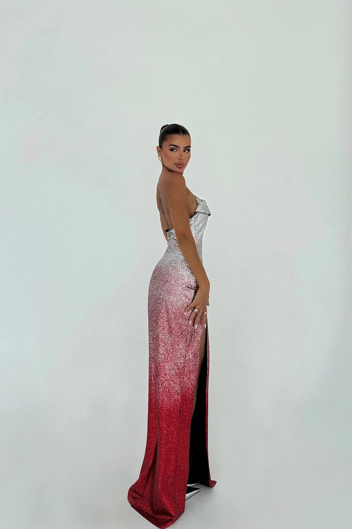 EYY Women Two-Color Toulon Long Slit Dress - Homburg