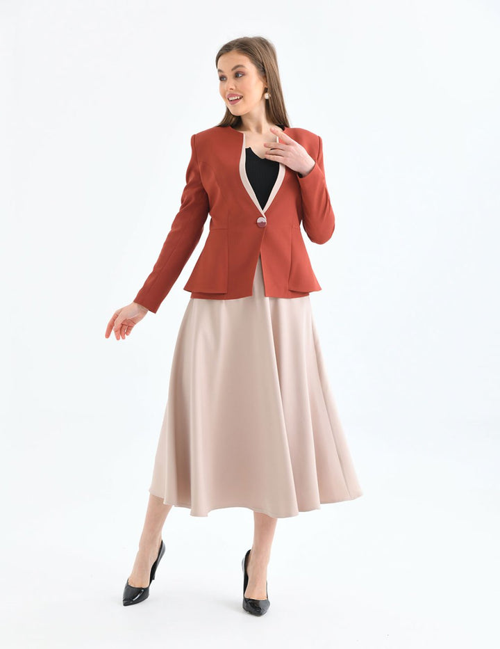 NDL Women Flared Skirt Women's Suit Cinnamon - Merced
