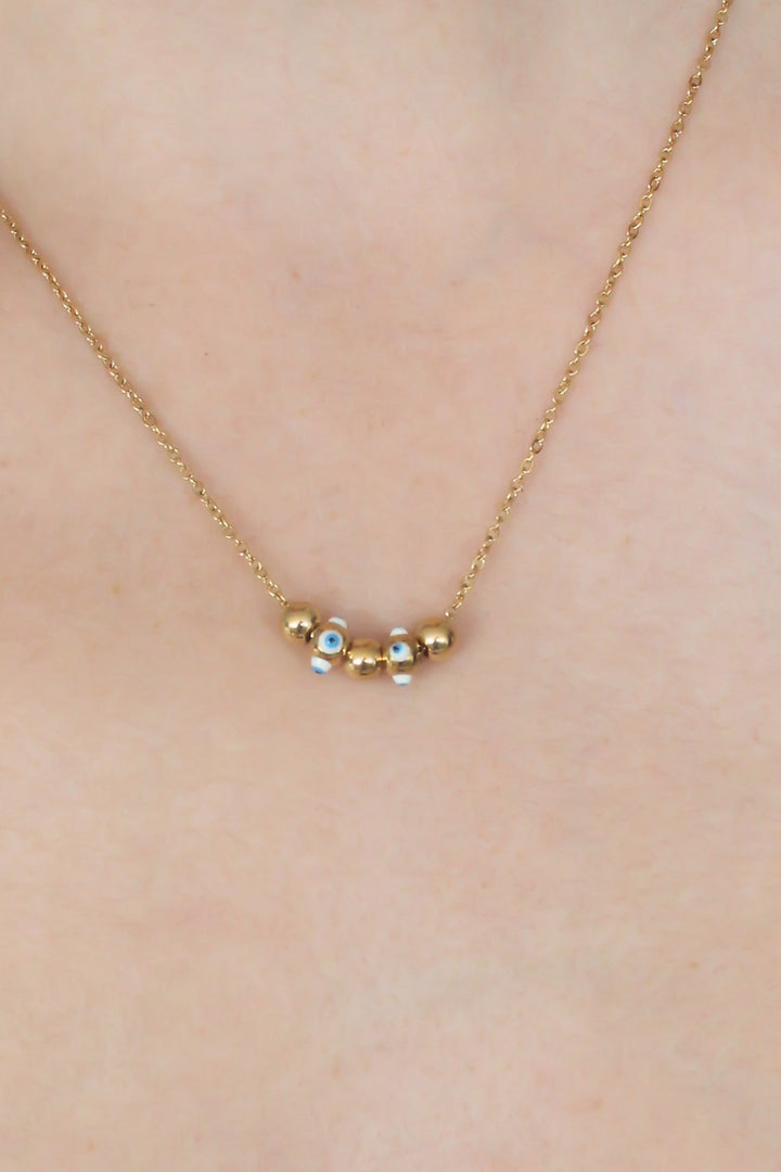 EBJ 316L Stainless Steel Gold Color Evil Eye Women's Necklace - Cloppenburg