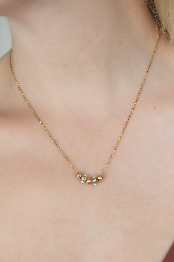 EBJ 316L Stainless Steel Gold Color Evil Eye Women's Necklace - Cloppenburg